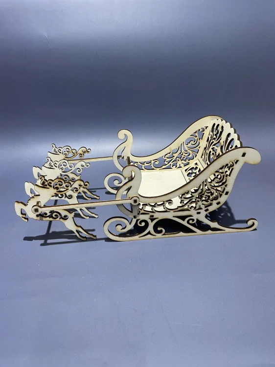 Vánoční sáně s jeleny